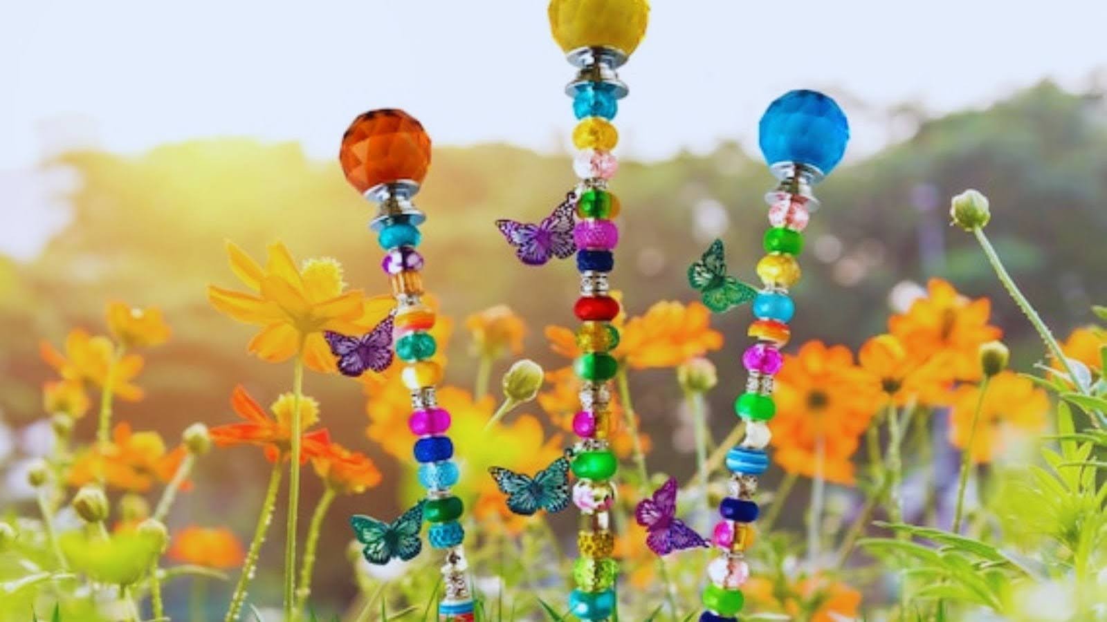 Beaded Garden Stakes