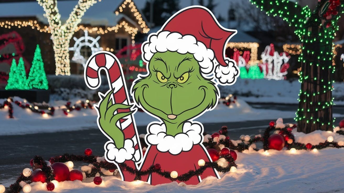 DIY Grinch Yard Sign