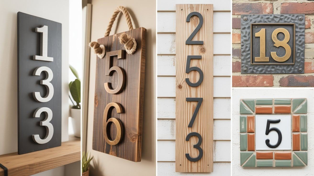 DIY House Number Sign Ideas by Style