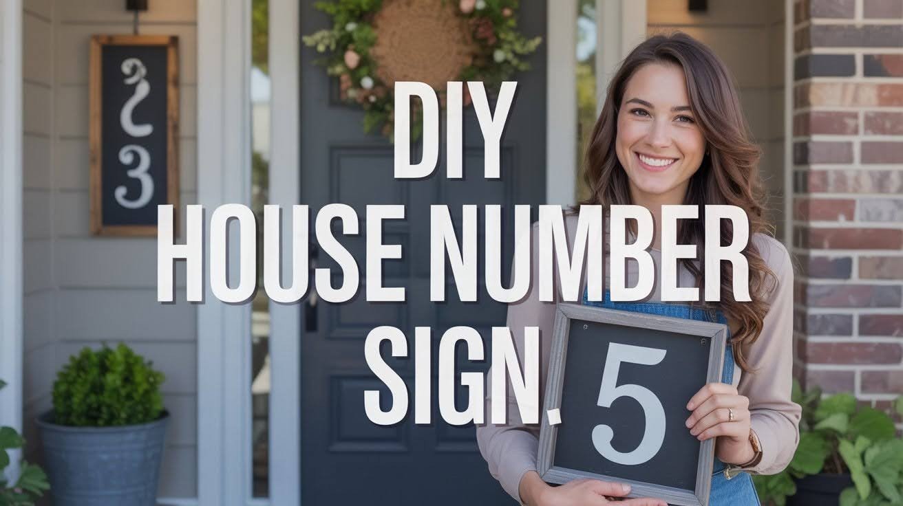 DIY House Number Sign