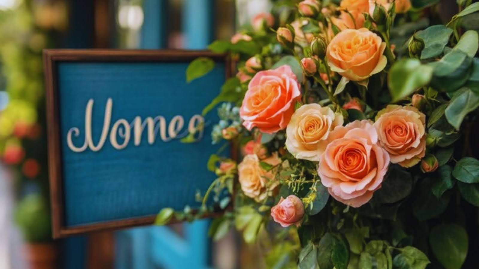 Flower-Accented Welcome Stake