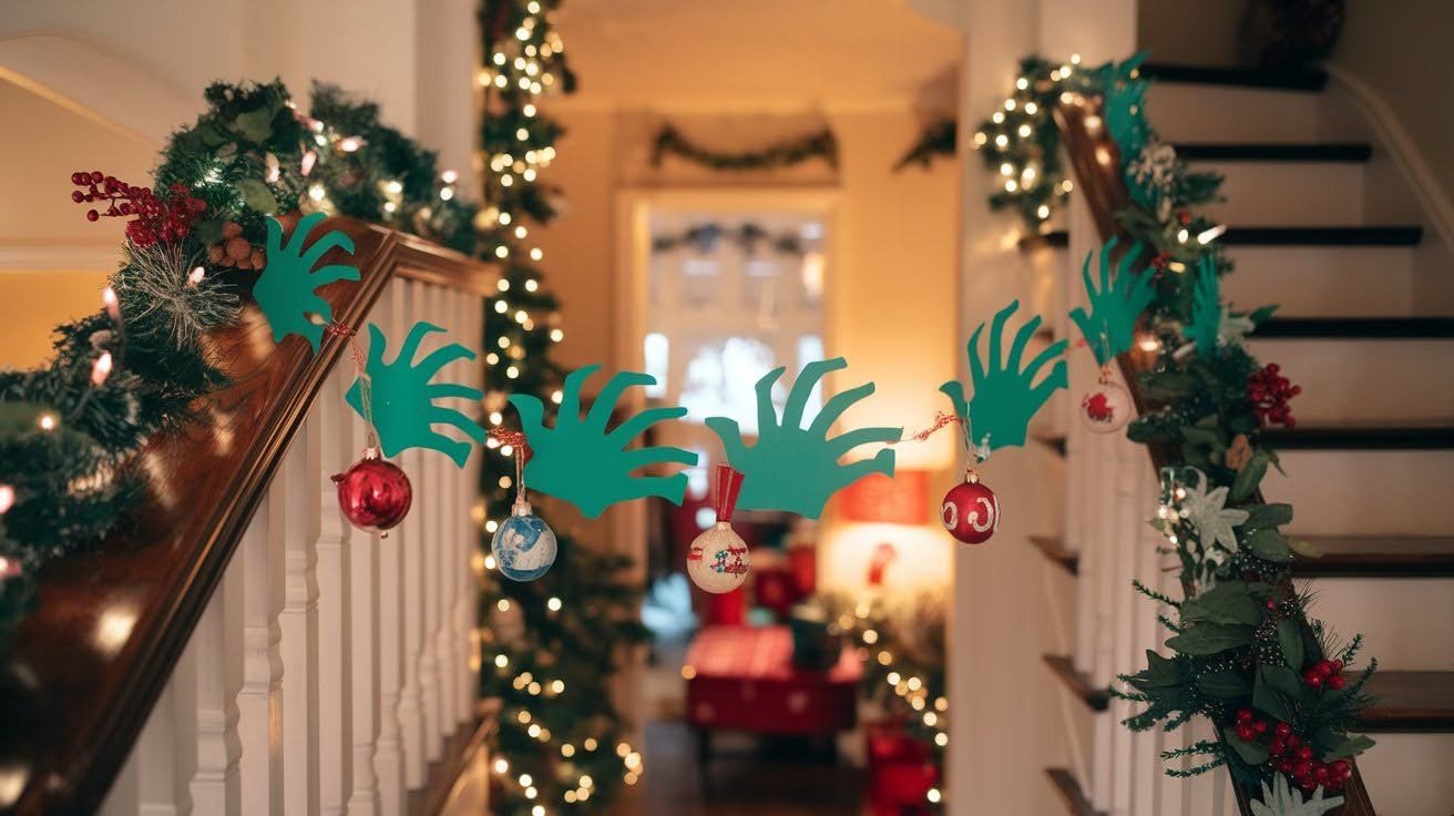 Grinch Hand Christmas Garland