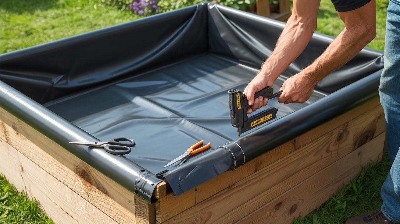 Install the Pond Liner or Tarp