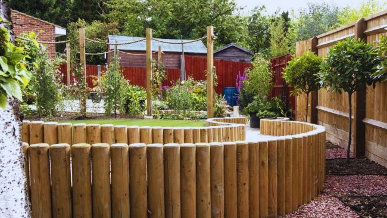 Wooden Spool Garden Stakes